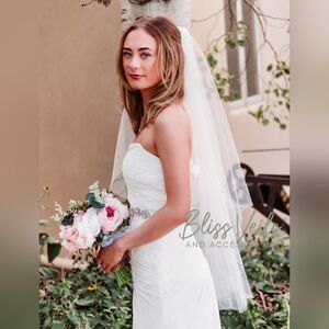 Angel Cut Veil Floor Length (72 inches)